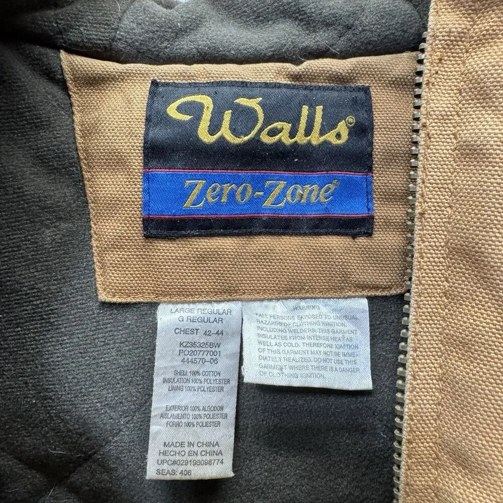 Vintage Walls Jacket Men's Large Zero Zone Canvas Duck Quilt Lined